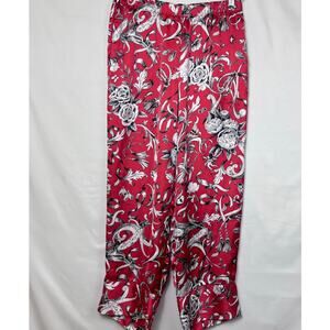 Victoria's Secret Women's Size Small Red Lounge Pants Valentines Floral Print